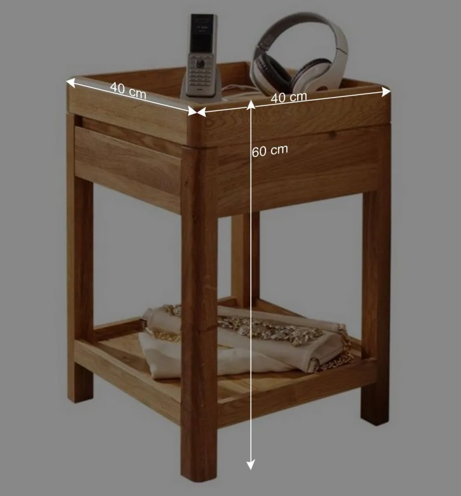 Telefonkonsole aus Wildeiche Massivholz - Uvinessa^Wohnen Best