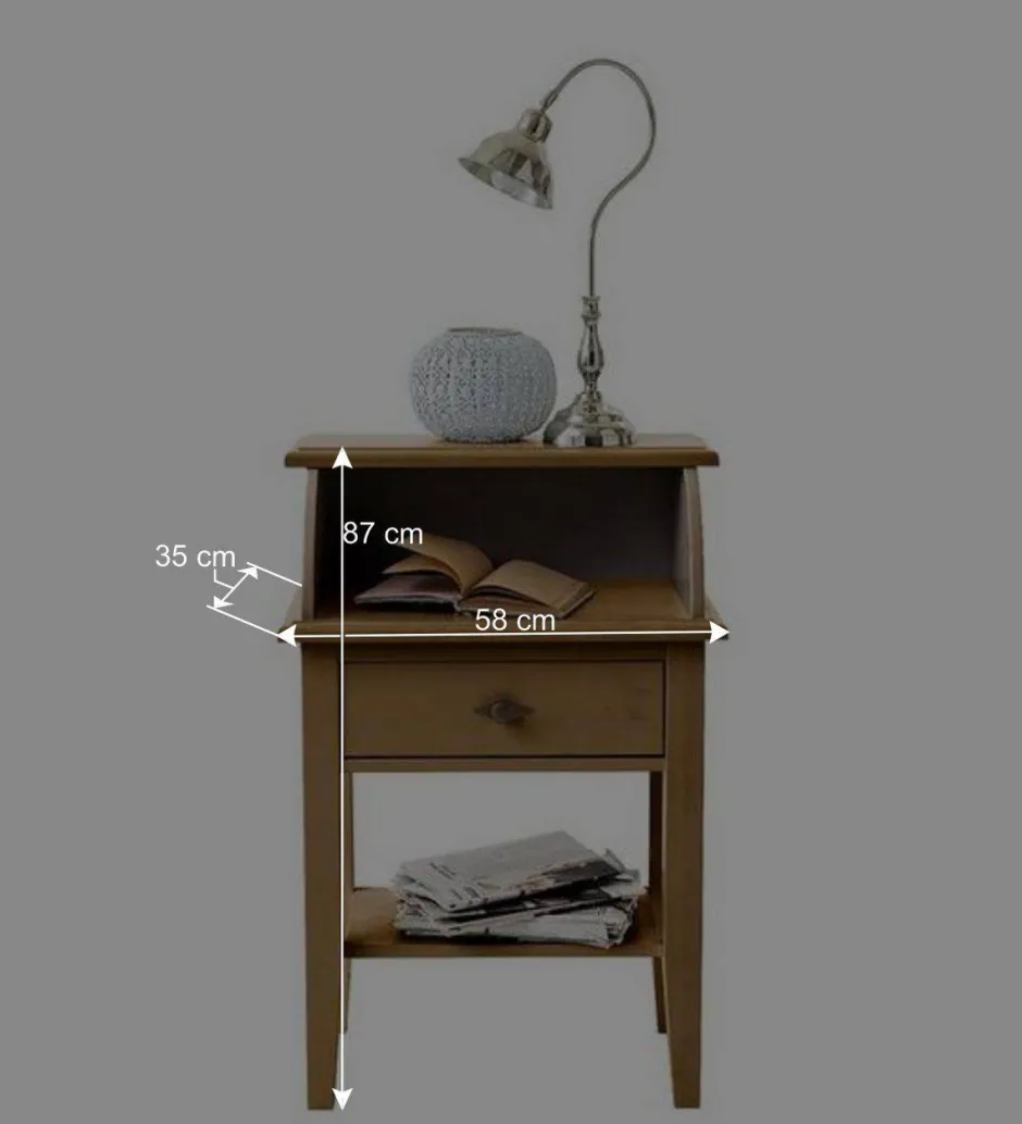 Wohnen Telefontisch Piatra aus Kiefer teilmassiv