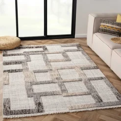 Teppich mit geometrischem Muster - Ellis^Wohnen