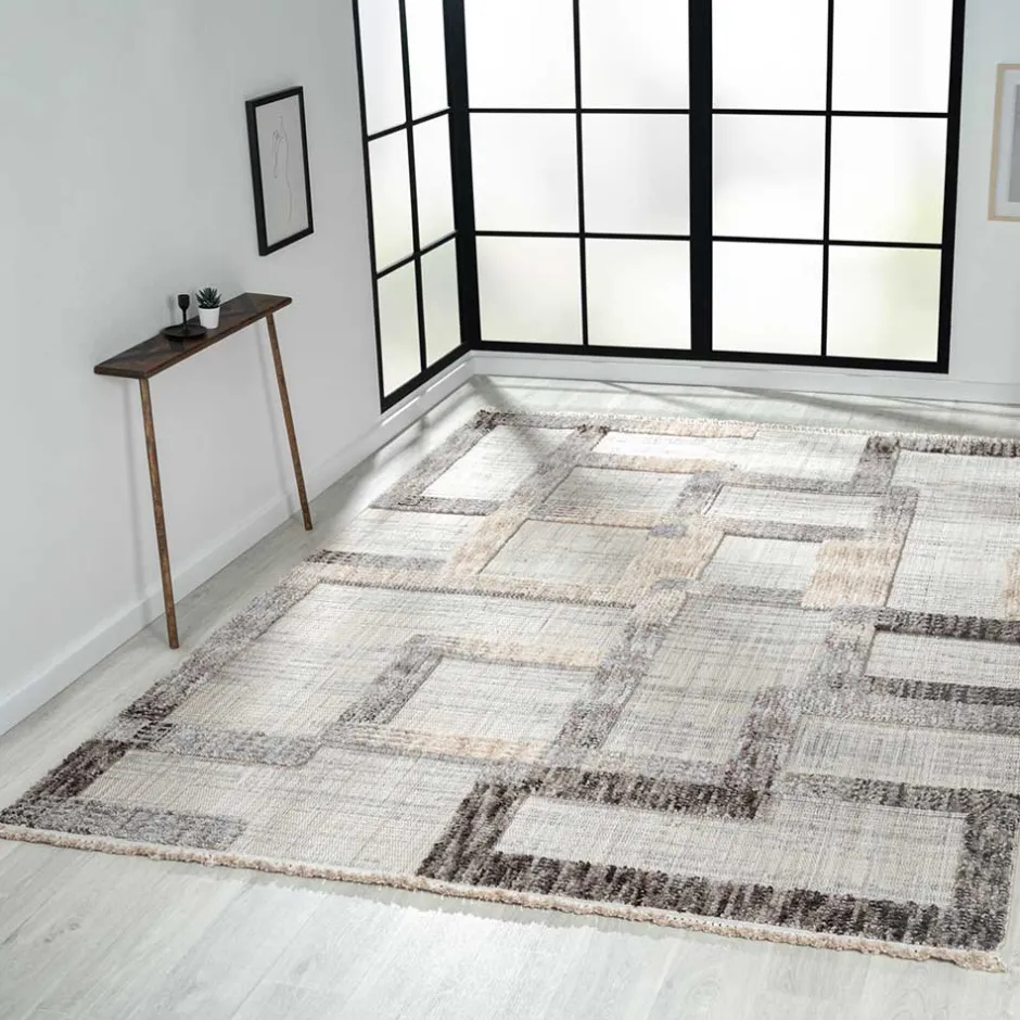 Teppich mit geometrischem Muster - Ellis^Wohnen