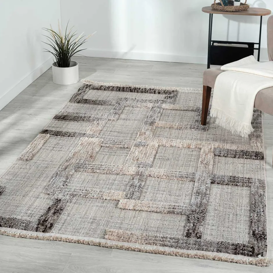 Teppich mit geometrischem Muster - Ellis^Wohnen