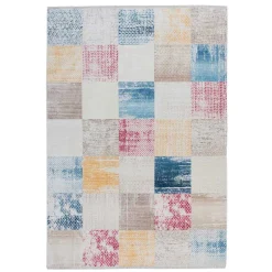 Wohnen Teppich mit Quadratmuster mehrfarbig - Carmian