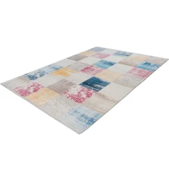 Wohnen Teppich mit Quadratmuster mehrfarbig - Carmian