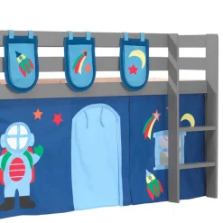 Themen-Hochbett Weltall Astronaut in Grau - Tablonero^Wohnen Clearance