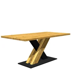 Wohnen Tisch auf Säulengestell im X-Design - Chancy