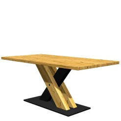 Wohnen Tisch auf Säulengestell im X-Design - Chancy