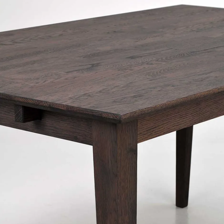 Wohnen Tisch aus Eiche Massivholz in Dunkelbraun - Lomarios