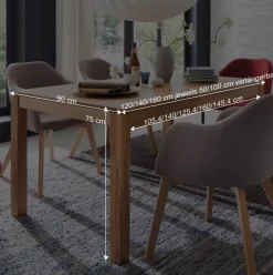 Wohnen Tisch aus geölter Eiche Massivholz Grosma diverse Breiten