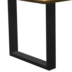 Wohnen Tisch mit Eichenplatte Schweizer Kante - Blacer