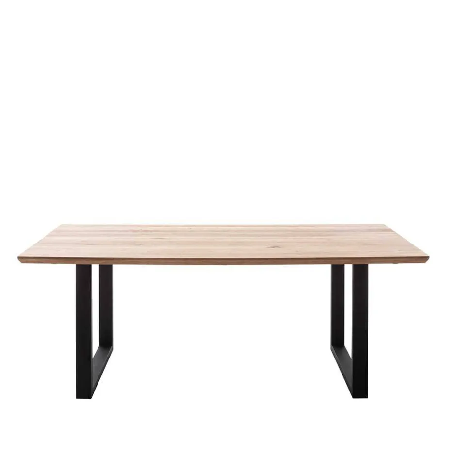 Tisch mit U-Gestell und Zerreiche Platte - Laviette^Wohnen New