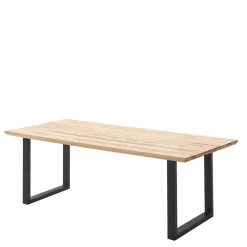 Tisch mit U-Gestell und Zerreiche Platte - Laviette^Wohnen New