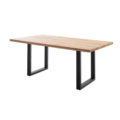 Tisch mit Wildeiche Massivholzplatte - Guven^Wohnen Clearance