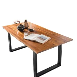 Tischgruppe in Braun mit Schwarz - Bruce (fünfteilig)^Wohnen Best