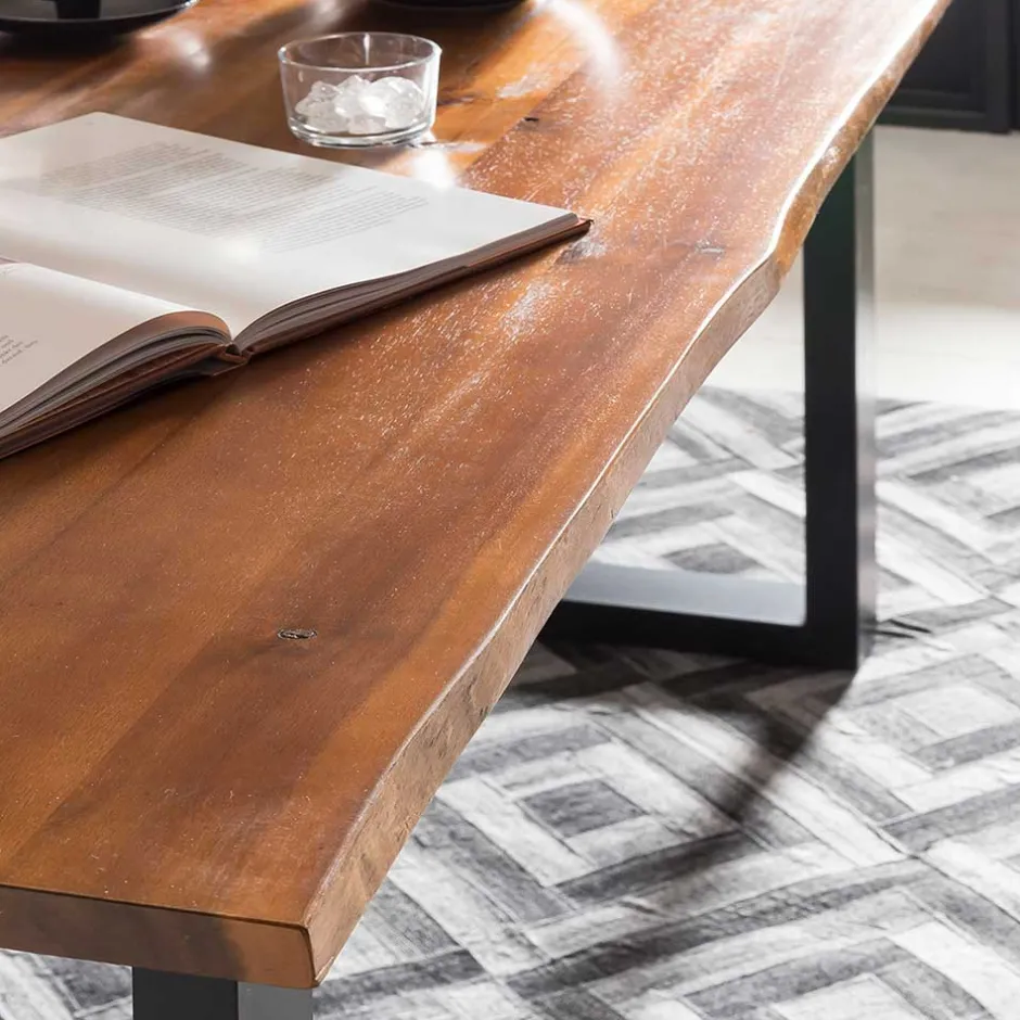 Tischgruppe in Braun mit Schwarz - Bruce (fünfteilig)^Wohnen Best