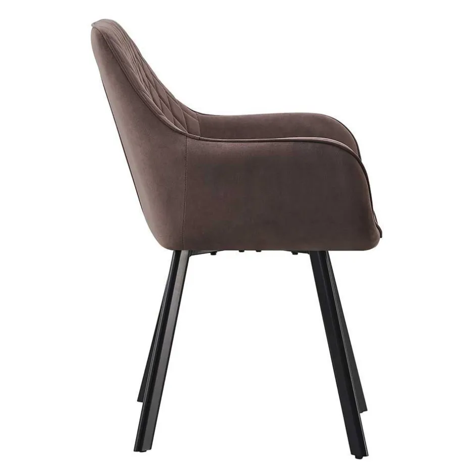 Tischgruppe in Braun mit Schwarz - Bruce (fünfteilig)^Wohnen Best