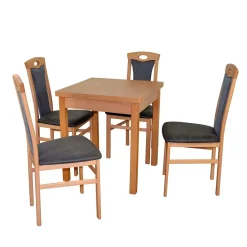 Tischgruppe in Buche Natur - Syrata (fünfteilig)^Wohnen Discount