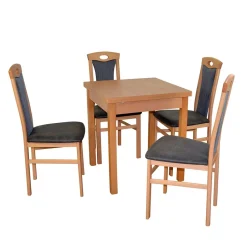 Tischgruppe in Buche Natur - Syrata (fünfteilig)^Wohnen Discount
