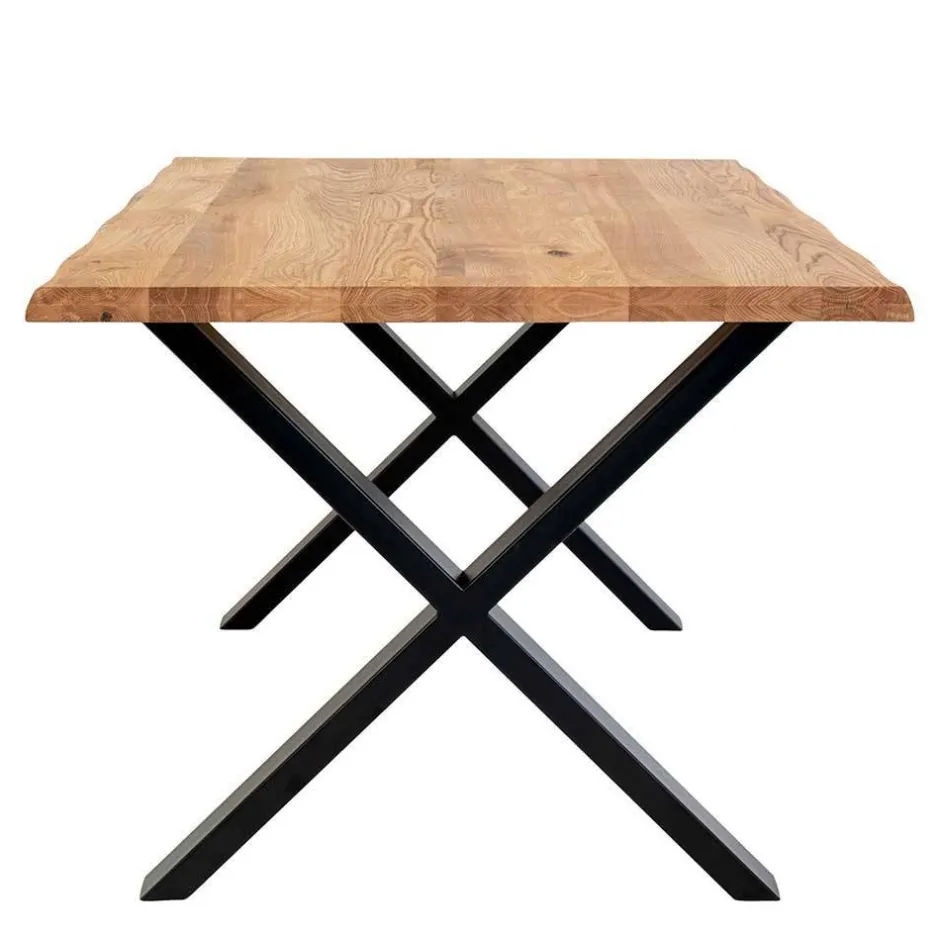 Wohnen Tischgruppe mit acht Stühlen Set - Anglesio (neunteilig)