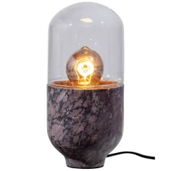 Wohnen Tischlampe in Grau Braun Marmor - Adiana (2er Set)