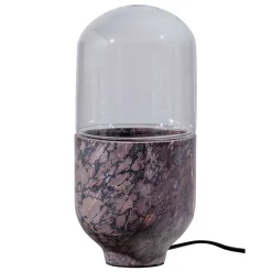 Wohnen Tischlampe in Grau Braun Marmor - Adiana (2er Set)