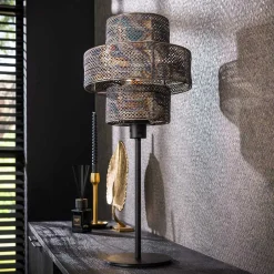 Wohnen Tischleuchte in Schwarzbraun Metall - Three