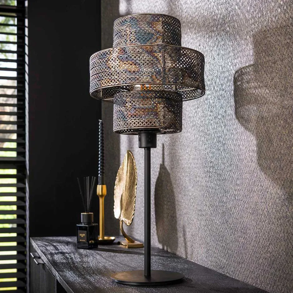 Wohnen Tischleuchte in Schwarzbraun Metall - Three