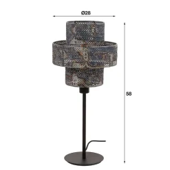 Wohnen Tischleuchte in Schwarzbraun Metall - Three