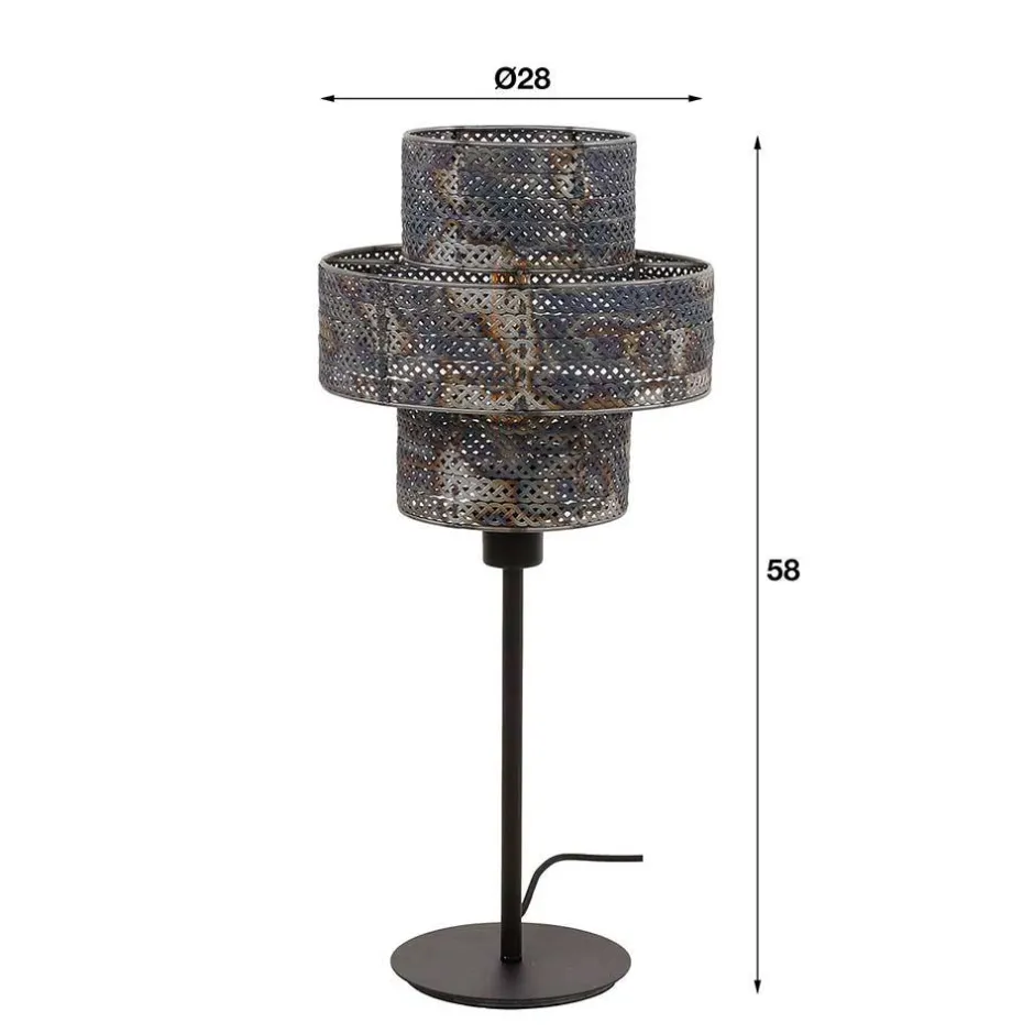 Wohnen Tischleuchte in Schwarzbraun Metall - Three