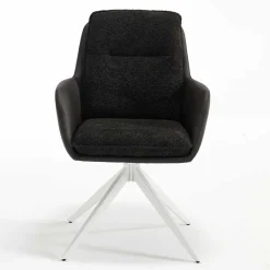 Wohnen Tischsessel in Anthrazit und Weiß - Garrysa (2er Set)