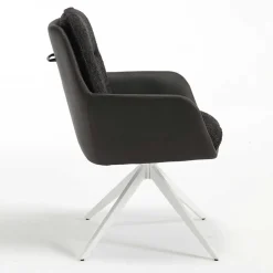 Wohnen Tischsessel in Anthrazit und Weiß - Garrysa (2er Set)