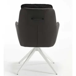 Wohnen Tischsessel in Anthrazit und Weiß - Garrysa (2er Set)