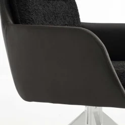 Wohnen Tischsessel in Anthrazit und Weiß - Garrysa (2er Set)