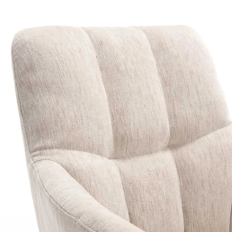 Wohnen Tischsessel in Creme Strukturstoff - Gonnya (2er Set)