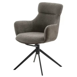 Wohnen Tischsessel in Schlamm & Schwarz - Colles (2er Set)