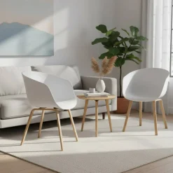 Wohnen Tischsessel mit Sitzschale - Eberly (2er Set)