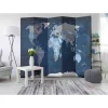 5-tlg Spanische Wand in Blau & Grau - Mabu^Wohnen Discount