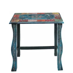 Wohnen Toller Dreisatztisch in Blau & Bunt - Faneno (dreiteilig)