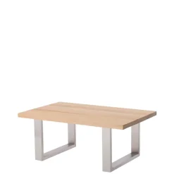 Wohnen Toller Loft Couchtisch mit Edelstahl Bügelfüßen - Colorio