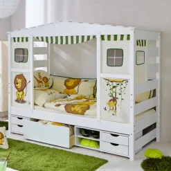 Kinder Wohnen Tolles Spielbett Castalla in Weiß