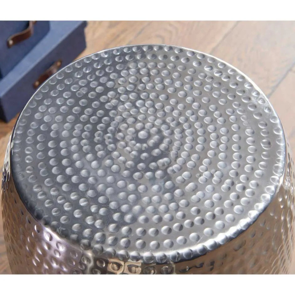 Tonnen Design Beistelltisch aus Aluminium - Bahare^Wohnen