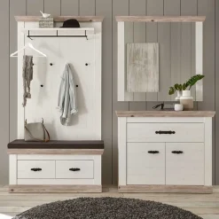 Wohnen Topp Country Flurmöbel Set - Nedita (vierteilig)