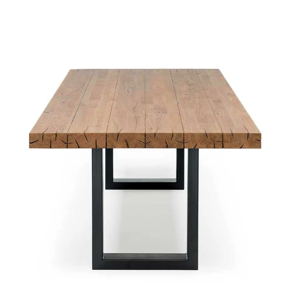 Wohnen Topp Esstisch mit Platte Wildeiche geölt - Vastillo