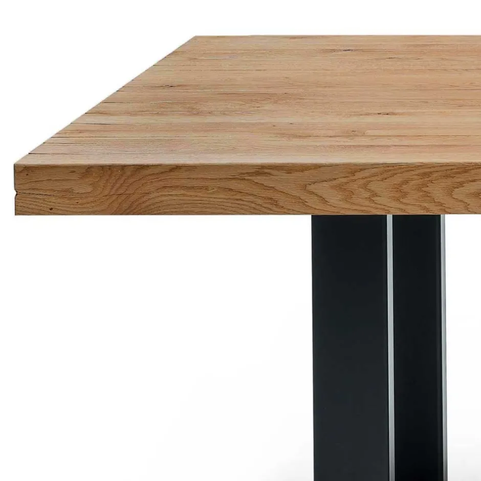 Wohnen Topp Esstisch mit Platte Wildeiche geölt - Vastillo