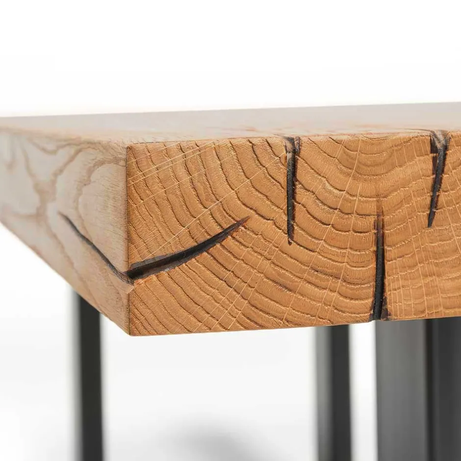 Wohnen Topp Esstisch mit Platte Wildeiche geölt - Vastillo