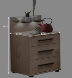 Wohnen Topp Nachtkommode mit LED - Licruva I