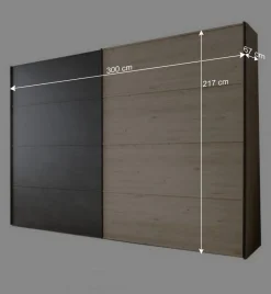 Wohnen Topp Schlafzimmerschrank mit zwei Schwebetüren - Licruva