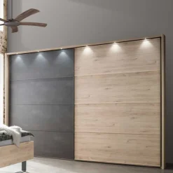 Wohnen Topp Schlafzimmerschrank mit zwei Schwebetüren - Licruva