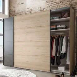 Wohnen Topp Schlafzimmerschrank mit zwei Schwebetüren - Licruva