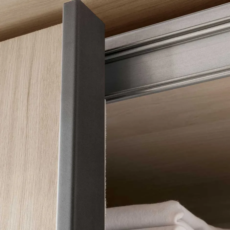 Wohnen Topp Schlafzimmerschrank mit zwei Schwebetüren - Licruva