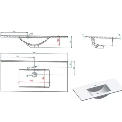Wohnen Topp Waschtisch mit Becken zum Aufhängen - Lemnas